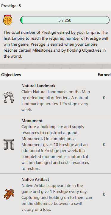 Screenshot of the Prestige mechanics on a mobile device