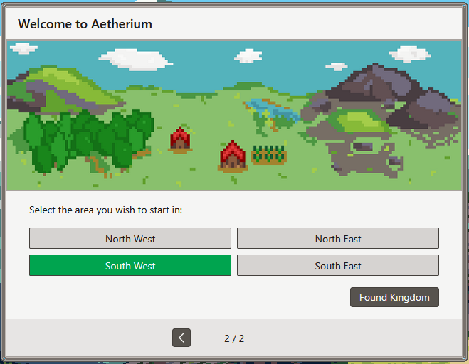 Spawn selection screen