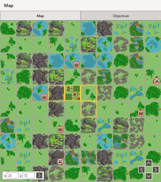 The game map page