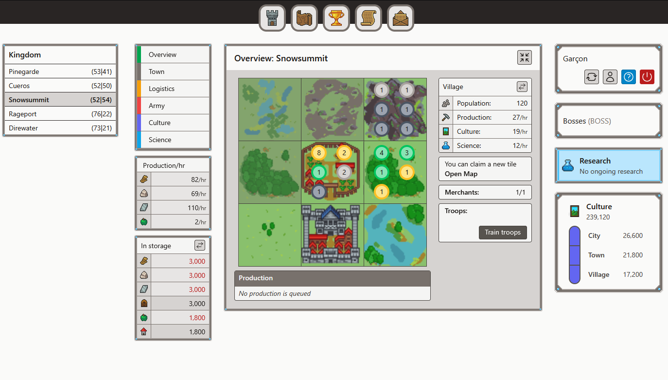 Screenshot of the game in Alpha 1