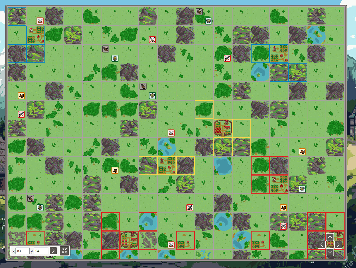 Screenshot of the fullscreen map