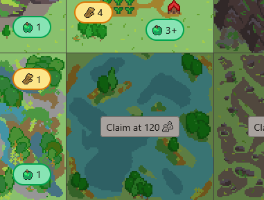 You can now claim a tile from the village resources view