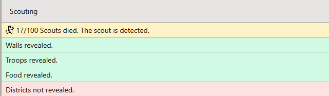 Scouting in the combat simulator